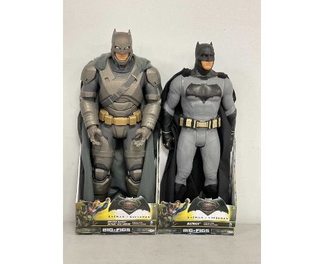 Two Jakks Pacific Big-Figs 19"/20" Batman v Superman Plastic Action Figures. Comprising of Batman and Armored Batman.