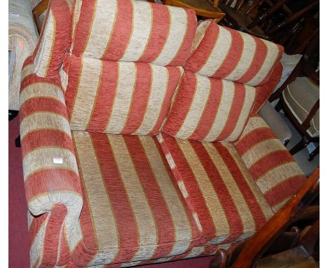 A contemporary Parker Knoll striped upholstered two seater sofa, width 150cm