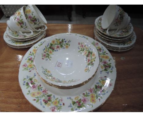 A Colclough part tea service with floral design