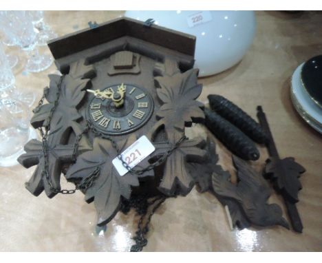 A vintage wooden cuckoo clock