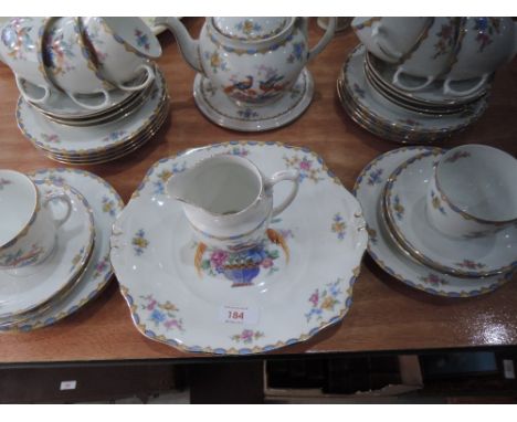 A part tea service with Oriental pheasant design