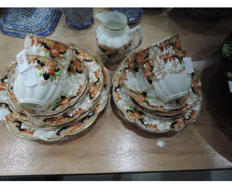 A part Melba tea service, 21 pieces
