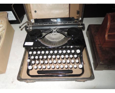 A vintage Royal typewriter in hard case