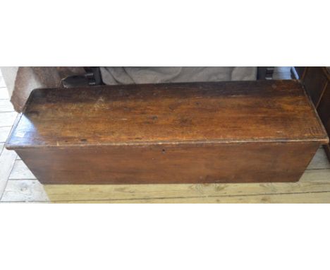 A dark stained tool trunk
