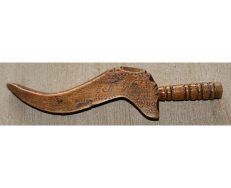 KNITTING STICK - J. WAUGH 1900 L22CM W6CM