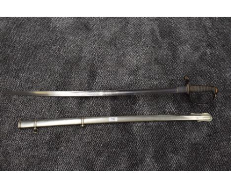 A British Rifle Officers Sword and two ring scabbard made by W Hudd &amp; Co Glasgow, Madras Native Infantry 1827 pattern, Hi