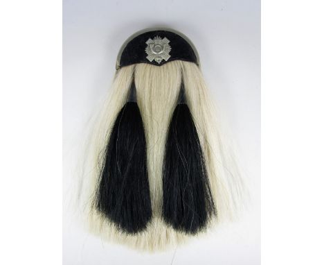 A George VI Highland Light Infantry two-tassel sporran by Jardine & Sons Ltd, Military Outfitters, Edinburgh 