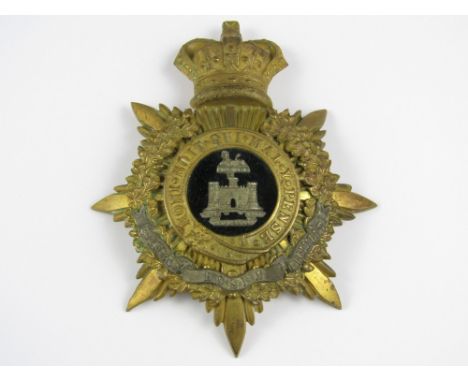 A Victorian Essex Regiment officer's Home Service pattern helmet plate 