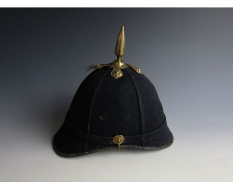 An early 20th Century other rank's Home Service Pattern 'blue cloth' helmet, bearing Ordnance stamps and Army Service Corps i