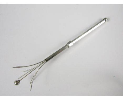 A 20th Century sterling silver swizzle stick 