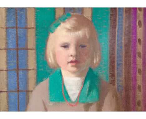 David William Gunn (Scottish, 1865-1935) Luminous full length portrait of Mary Stephenson, in the manor of the Scottish Colou