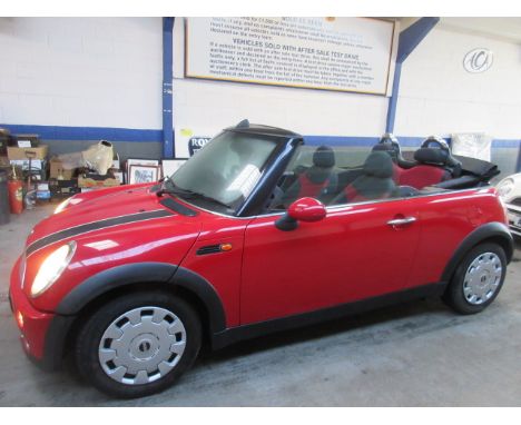 Make &amp; Model: Mini One ConvertibleDate of Reg: DA55 VLSColour: Redcc: 1598MoT: 26-07-2021Fuel Type: PETROLMileage: 56kTra