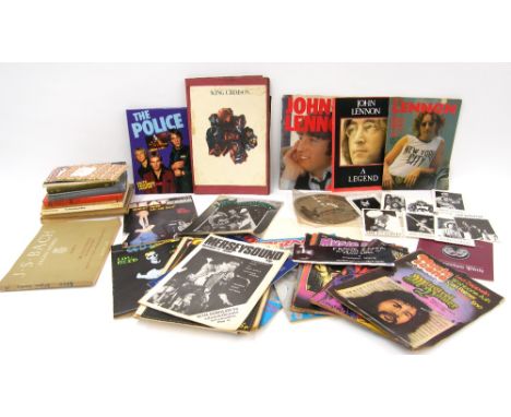 Quantity of music ephemera including eight Zig Zag Rock Magazines, six Music Scene Magazines, The Police hardback annual, Mel