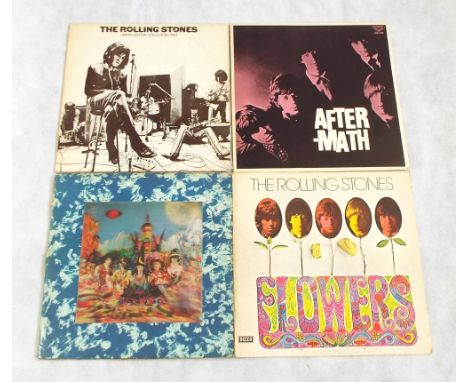 The Rolling Stones - four vinyl LP records, Satanic, 3D cover, mono VG (TXL103), RS3006 limited edition, Australia issue (EMI