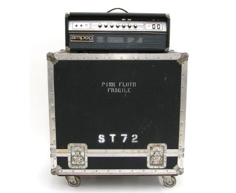 Pink Floyd -  Ampeg Model V-4 guitar amplifier head, ser. no. 108582; with Ampeg V-4 speaker cabinet, ser. no. 124874, within