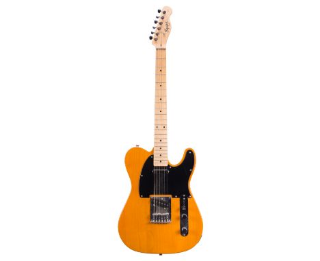 Tanglewood Nevada FST32K electric guitar, natural finish, Guvnor hard case; together with a Squier by Fender Affinity Series 