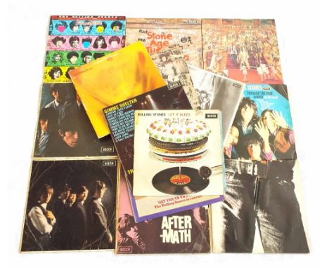 Rolling Stones - twenty-one vinyl LP records, first and second pressings, conditions vary