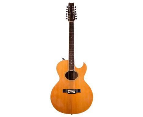 Washburn Monterey twelve string electro-acoustic guitar; Back and sides: rosewood, light surface marks; Table: natural spruce