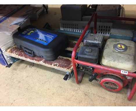 Various tools and a generator