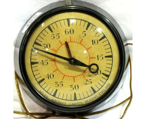 Miles Aircraft Limited electric aircraft speed clock. Not available for in-house P&amp;P, contact Paul O'Hea at Mailboxes on 