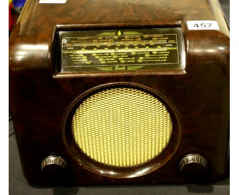 Bakelite Bush DAC90A long and medium wave radio in working order. Not available for in-house P&amp;P, contact Paul O'Hea at M