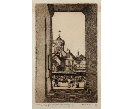 Eric Hesketh Hubbard (1892-1957) 'The Church of St Thomas: Salisbury', etching, numbered 8/80, signed and titled in pencil, 2