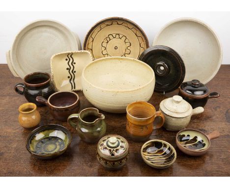 Collection of Winchcombe pottery Including bowls, plates, dishes, Coronation mug, small vases etc, some unmarked (16)Provenan
