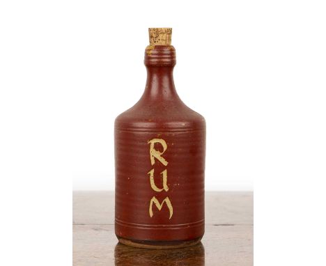 Ray Finch (1914-2012) at Winchcombe PotteryStudio pottery 'rum' decanter, impressed mark to footrim, 22cm high exluding corkP