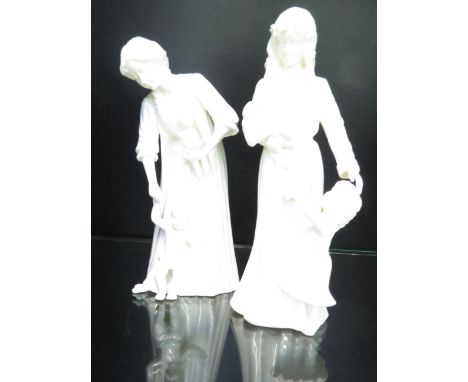 2x Royal Worcester figurines, New arrival &amp; first steps Height 22 cm