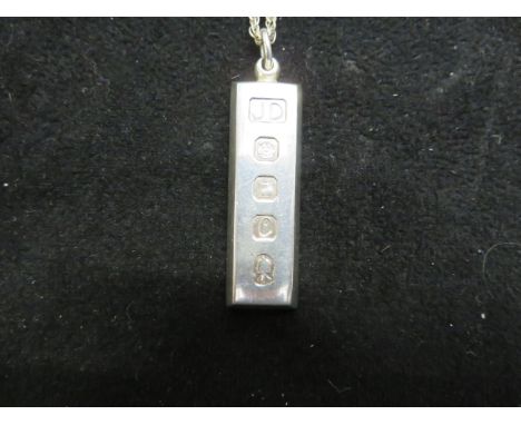 Silver ingot &amp; chain 
