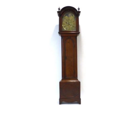 William Emerton of Wootton: an 18th century longcase clock, the brass face with foliate spandrels, date aperture, secondary d