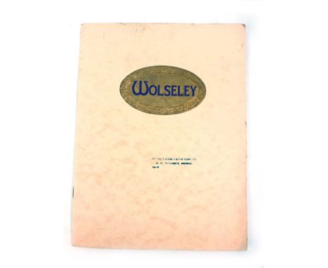 Wolseley Cars : April 1927 Brochure featuring 11 models for that year with photo - type illustrations and text with technical