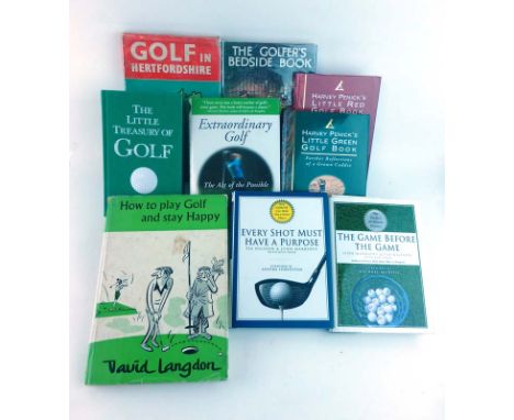 Stuart I. : Golf in Hertfordshire; Guide to Golf in Lincolnshire; Steel D. : Golger's Bedside Book; Penick H. : Little Red Go