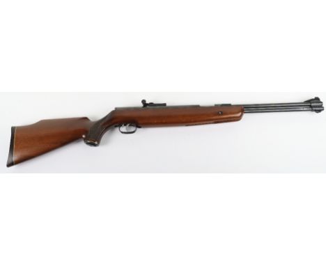 .177” Weihrauch Model HW 77 K Lever Cocking Air Rifle No. 1049141, adjustable rear sight and trigger pull, carved cheek piece