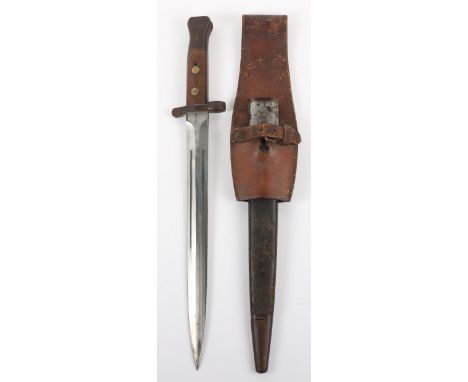 British Lee Metford Bayonet, regulation blade stamped with crowned VR WILKINSON LONDON, issue stamp 9’91 and with various ins