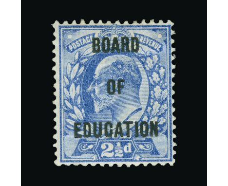 Great Britain - Officials : (SG O85) 1902-04 BOARD OF EDUCATION 2½d, light corner bend, h/r, fresh m.m. PJS Expertising Ltd. 