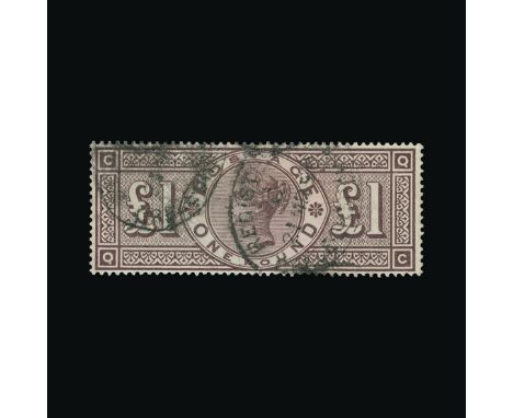Great Britain - QV (surface printed) : (SG 185) 1884 Crowns £1 brown-lilac, QC, centred slight to SW, light (slightly smudged
