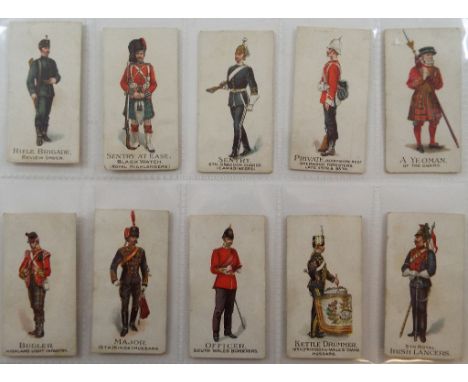 A set of Gallaher cigarette cards, Types of British and Colonial Regiments, and two sets of Types of the British Army ('three
