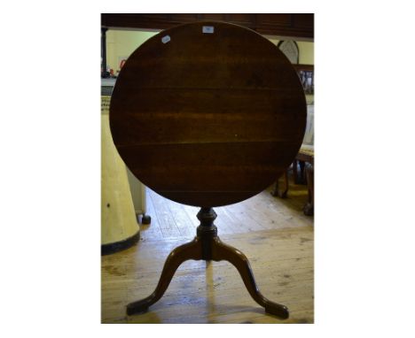 A George III oak tripod table, 75 cm wide