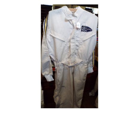 A period 1960s Paddy Hopkirk fire retardant overalls, with embroidered Good Year patch to left breast pocket, approx. chest s