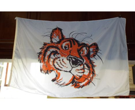A 1960s period Esso Tiger in your tank flag, approx. 172 x 102 cm
Note: This flag was removed in 1965 from the Pau Grand Prix