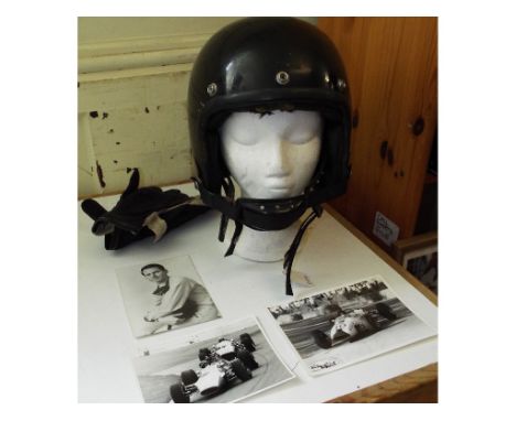 An Everoak Grand Prix racing driver's crash helmet, (approved by Shell Memorial Foundation) bespoke, made for the racing driv
