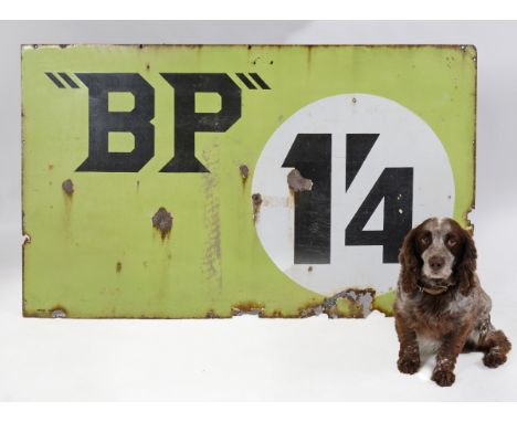 An enamel advertising sign, BP 1'4, 153 x 92 cm  See inside front cover colour illustration