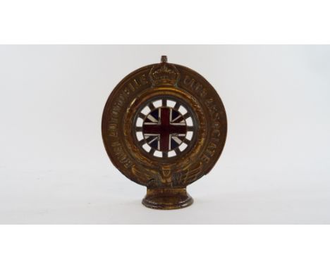 A Royal Automobile Club Associate badge (1908/1912), brass with central enamel Union Jack (some damage), No B11575, assorted 
