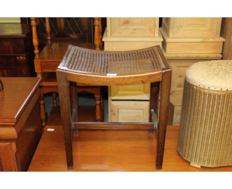 Cane seated stool