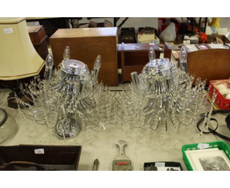 2 modern chandelier light fittings
