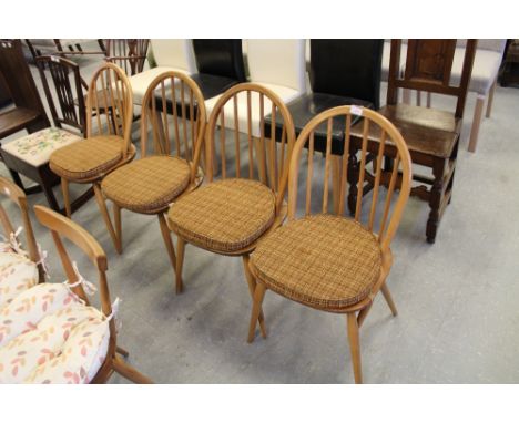 Set of 4 light Ercol chairs