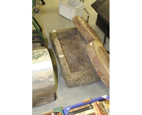 Stone oblong trough