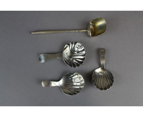 4 Georgian silver caddy spoons