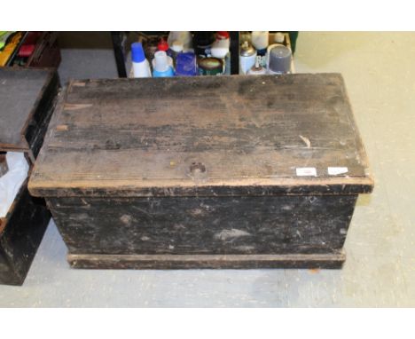 Pine toolbox and tools, files etc